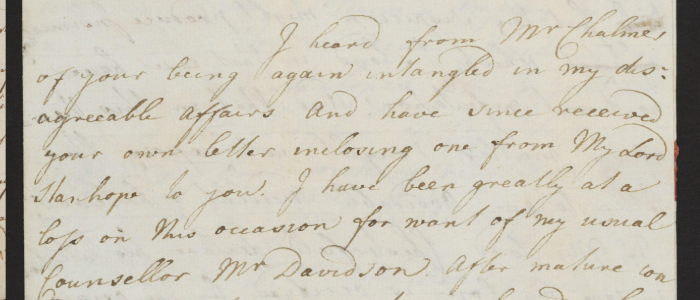 Letter from Adam Ferguson to Adam Smith Source: Amy Laux