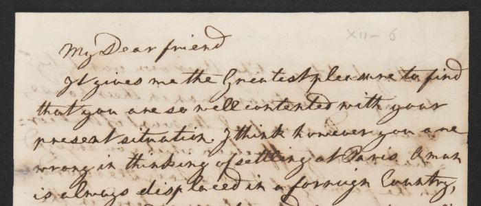 Letter to David Hume to Adam Smith Source: Amy Laux