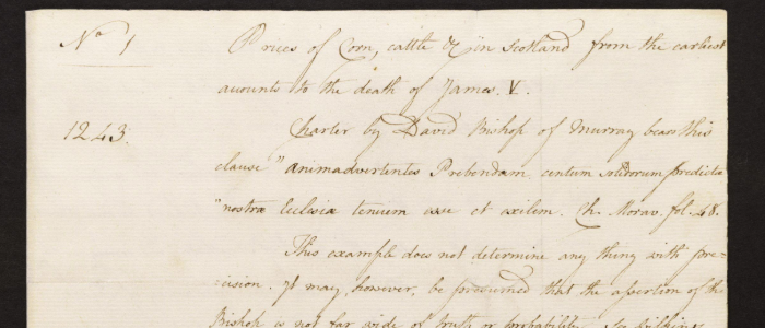 Prices of corn, cattle &c in Scotland to the death of James the 5th Source: Amy Laux