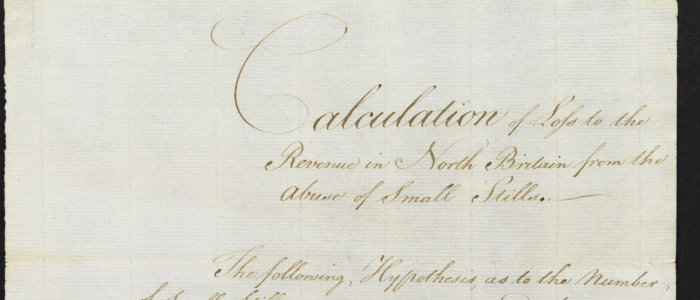 Calculation of loss to the revenue in North Britain from the abuse of small stills Source: Amy Laux