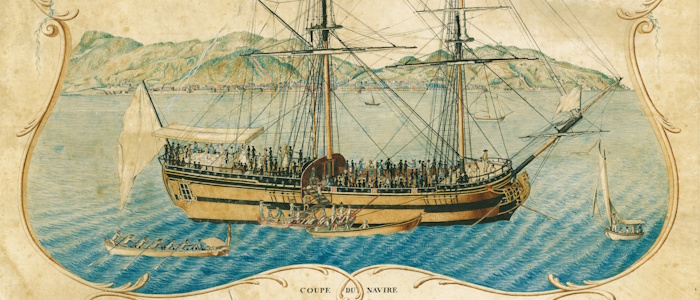 A slave slave taking place onboard the Nantes slave ship Marie Séraphique in 1773. Jean-René L'Hermite - http://www.chateaunantes.fr/fr/collections?ref=14528