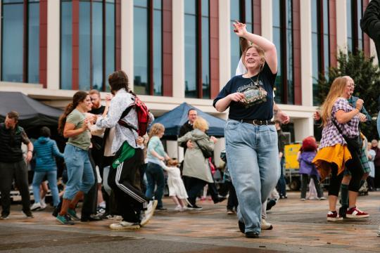 Dancers outside the ARC