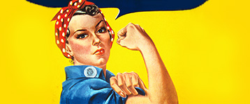 we can do it By J. Howard Miller, artist employed by Westinghouse, poster used by the War Production Co-ordinating Committee [Public domain]