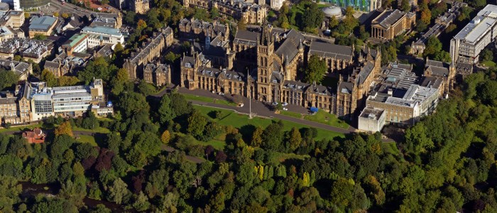 Aerial view of the Gilmorehill campus