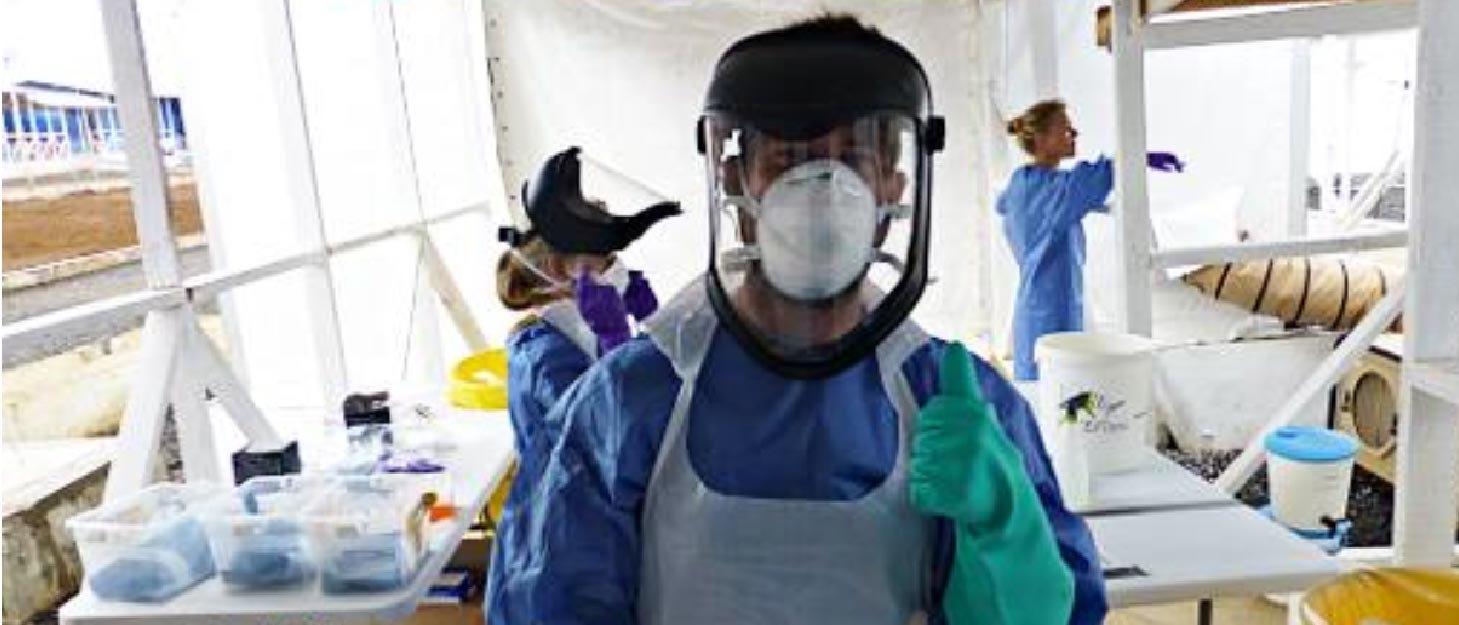 Man wearing PPE