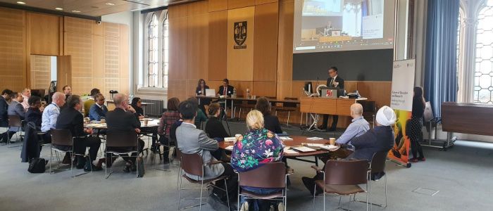 Prof Frank Coton, Senior Vice-Principal and Deputy Vice-Chancellor (Academic) explaining the philosophy and vision of the University of Glasgow’s Future SMART Campus to a room full of delegates