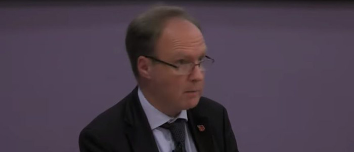 Sir Ivan Rodgers speaking at a Brexit lecture. Source: GU