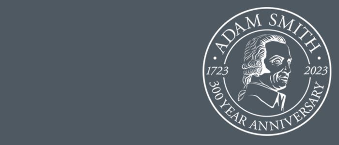 Adam Smith logo with grey background